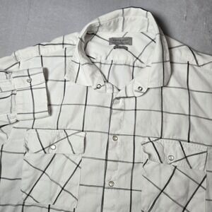 Zara Pearl Snap Button Down Slim Fit Long Sleeve Shirt Sz Large See Measurements